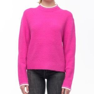 John + Jenn Hot Pink Varsity Pullover Sweater